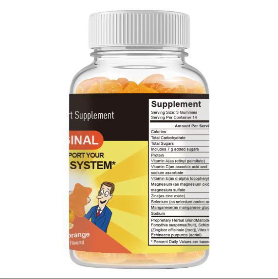 Vitamin C Gummies (Zesty Orange Flavour)